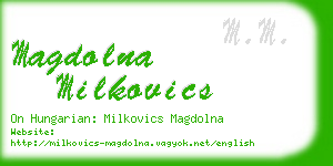 magdolna milkovics business card